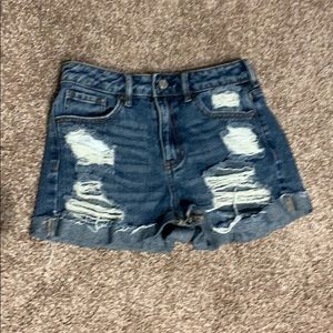 Distressed Denim Shorts